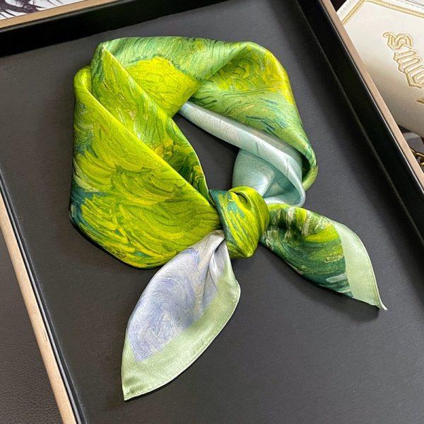 Carré 100% Soie Artistique Foulard Trend